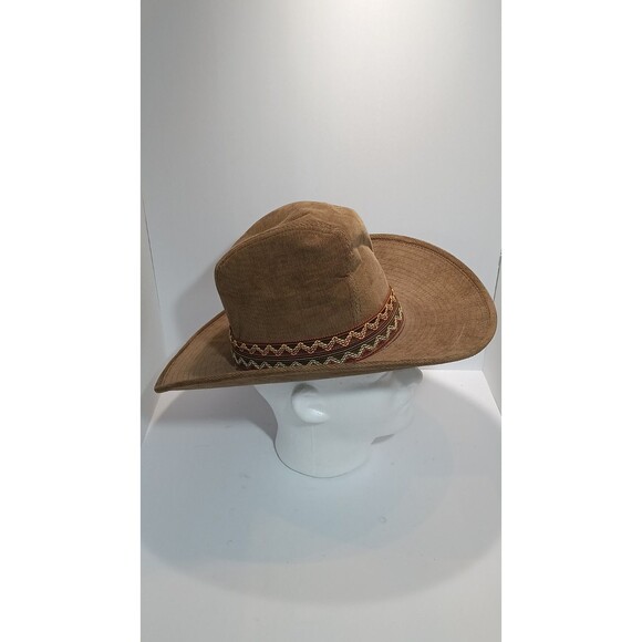 Vintage Newport Western Cowboy Hat Brown Suede Felt S 6 3/4 - 6 7/8 - Picture 3 of 14